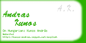 andras kunos business card