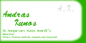 andras kunos business card